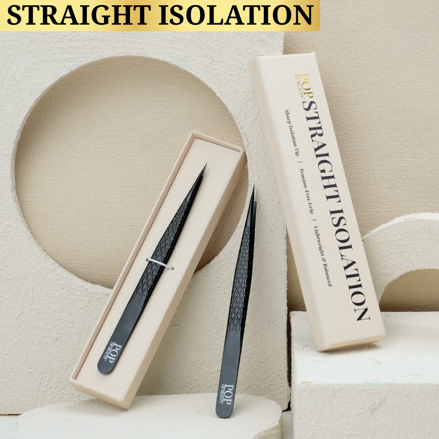 Straight Isolation Lash Tweezers