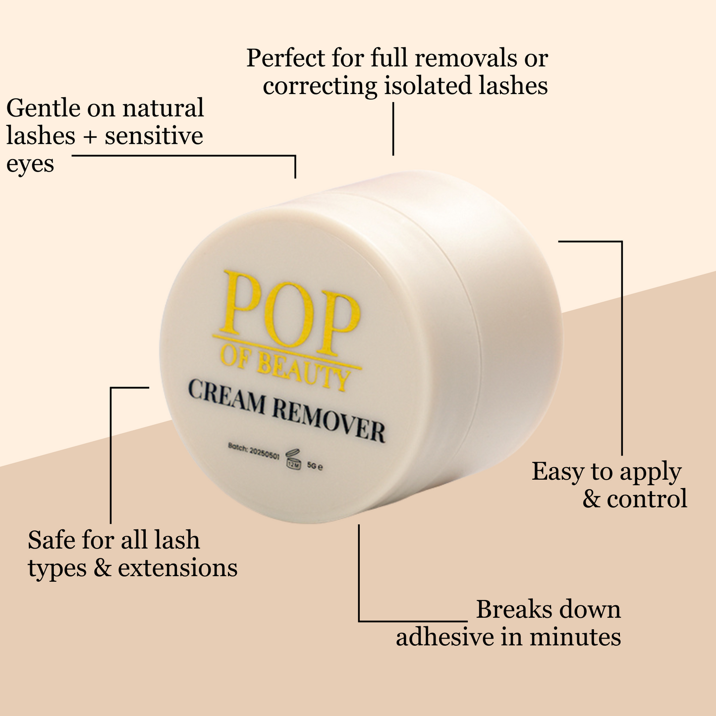 Eyelash Extensions Cream Remover