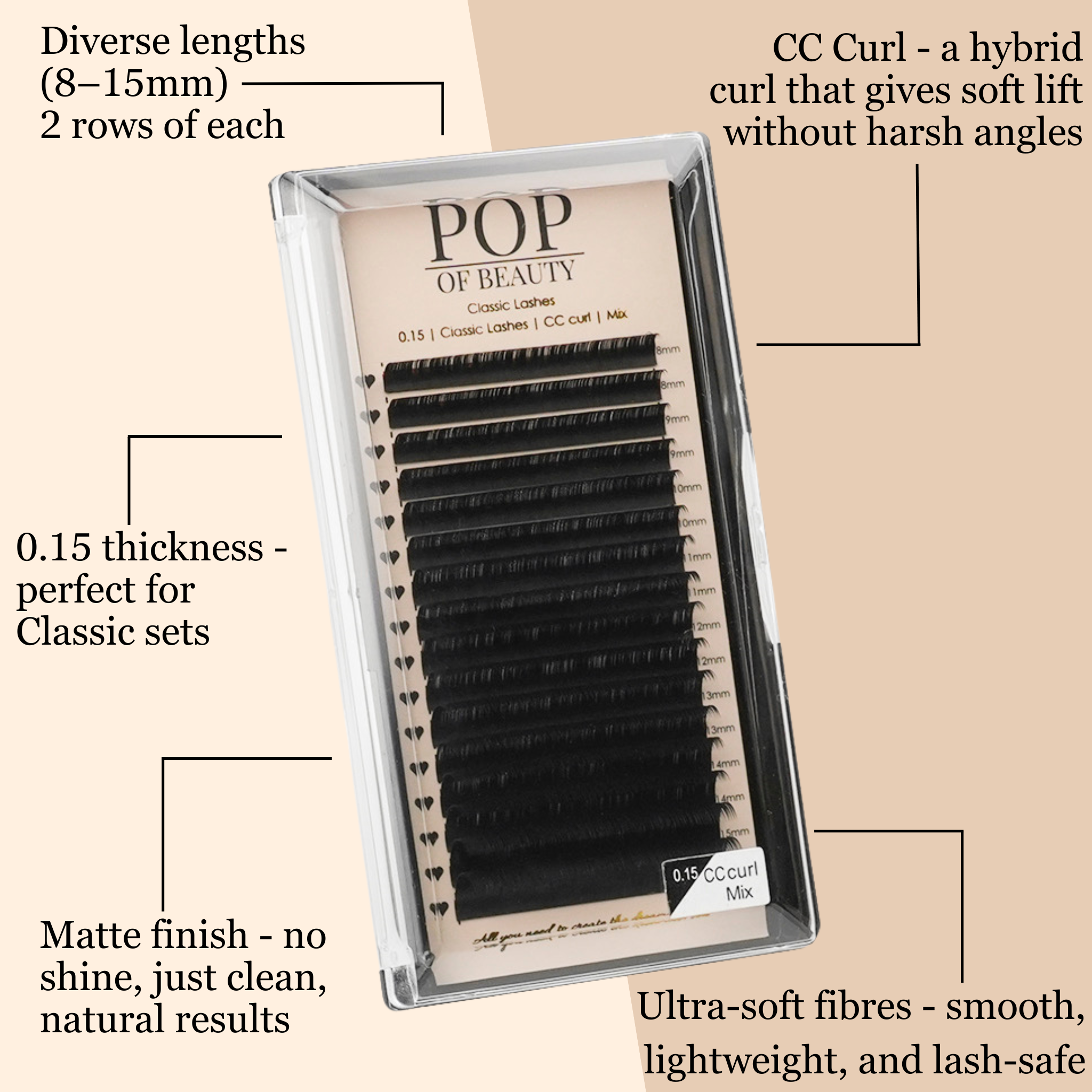 Mixed Length CC Curl Classic Trays 0.15