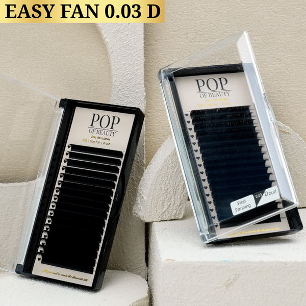 EASYFAN Single Length D Curl Russian Trays - 0.03