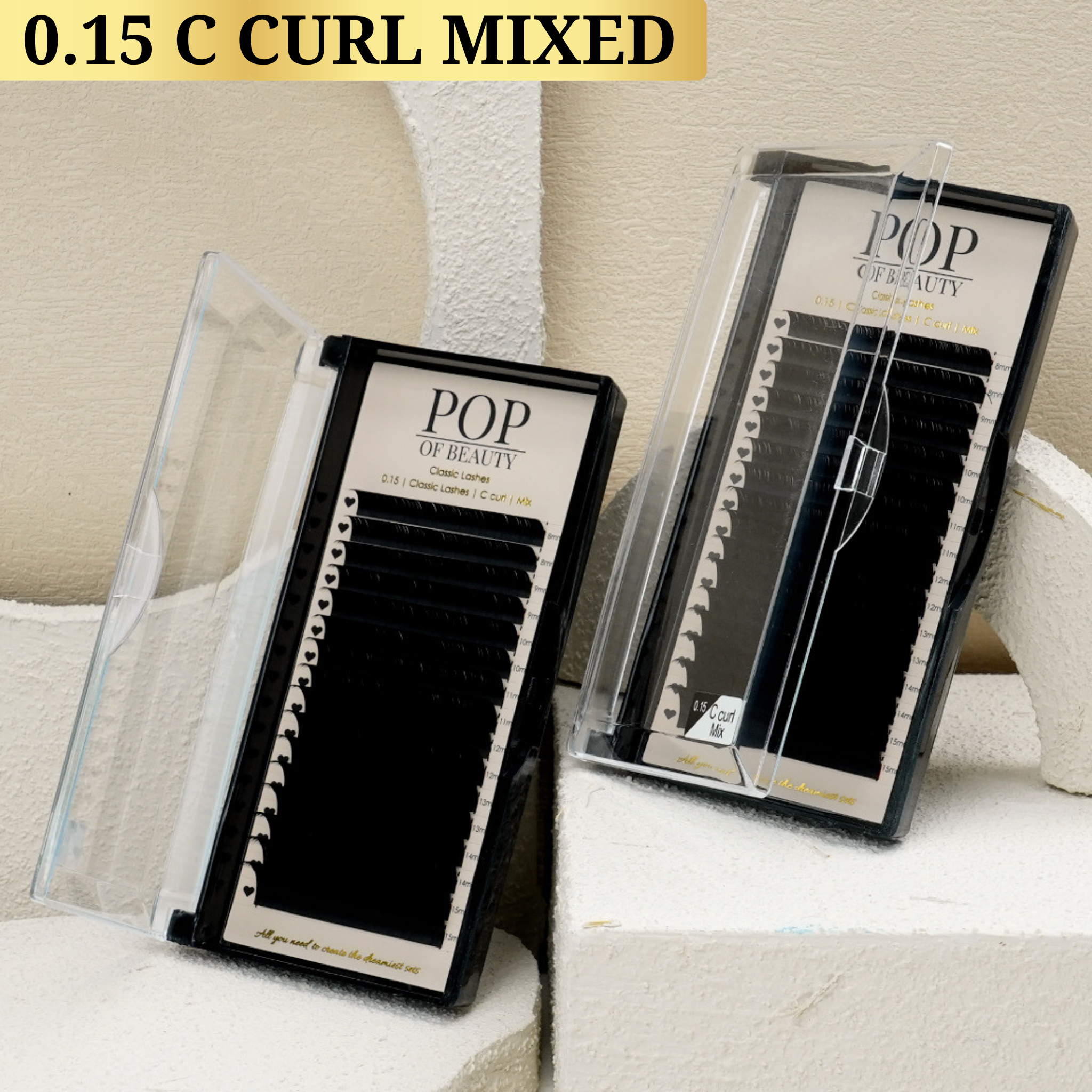 Mixed Length C Curl Classic Trays 0.15