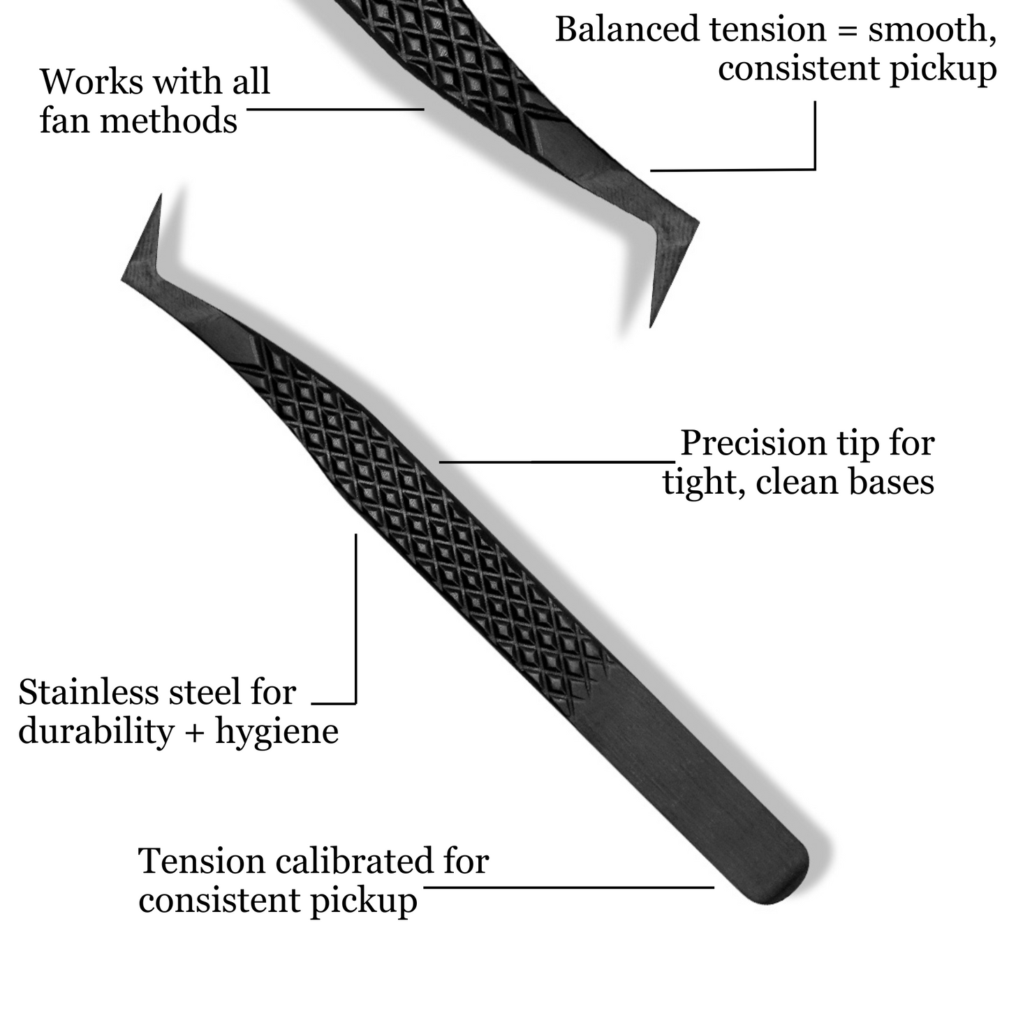 Regular Tip Volume Eyelash Extensions Tweezers