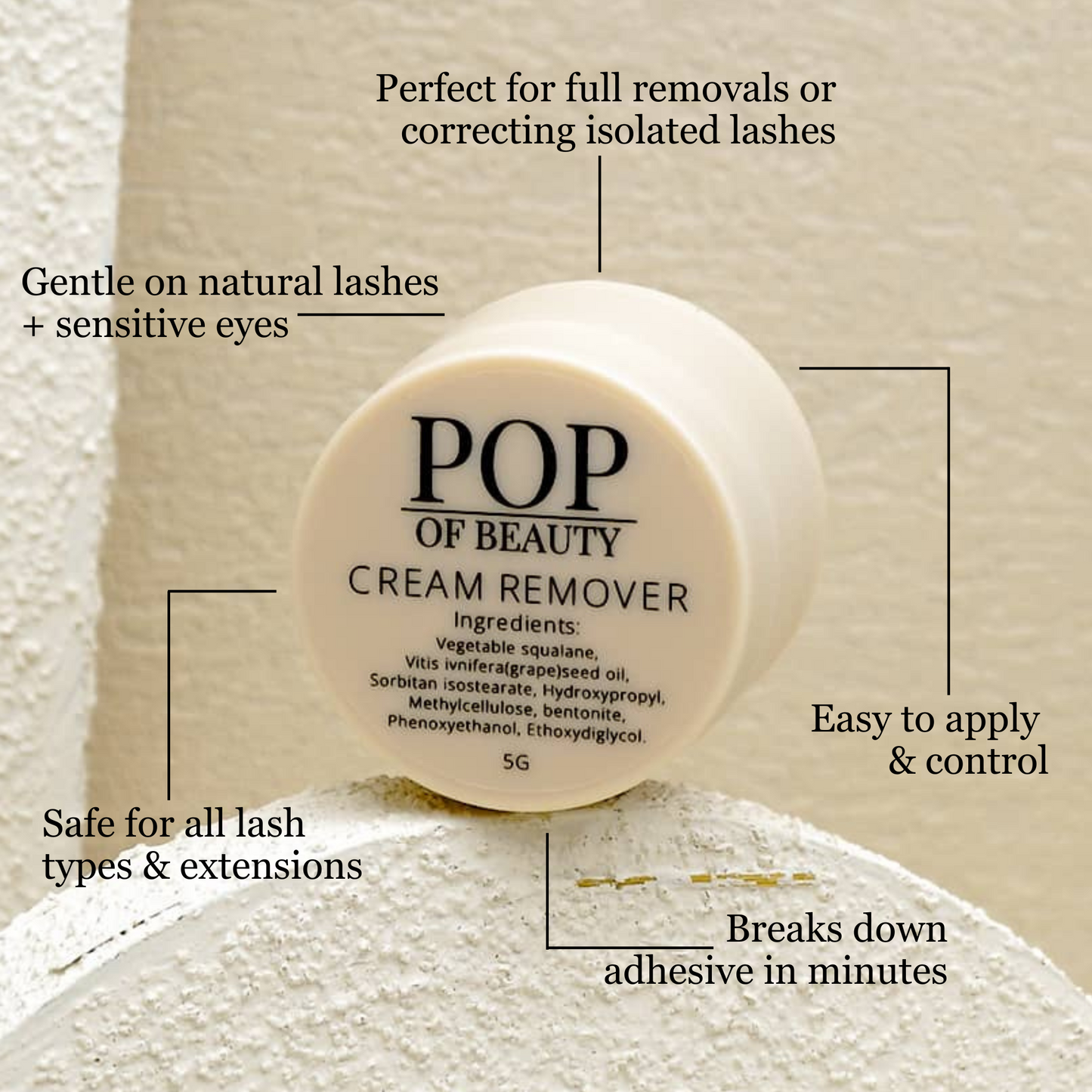 Eyelash Extensions Cream Remover