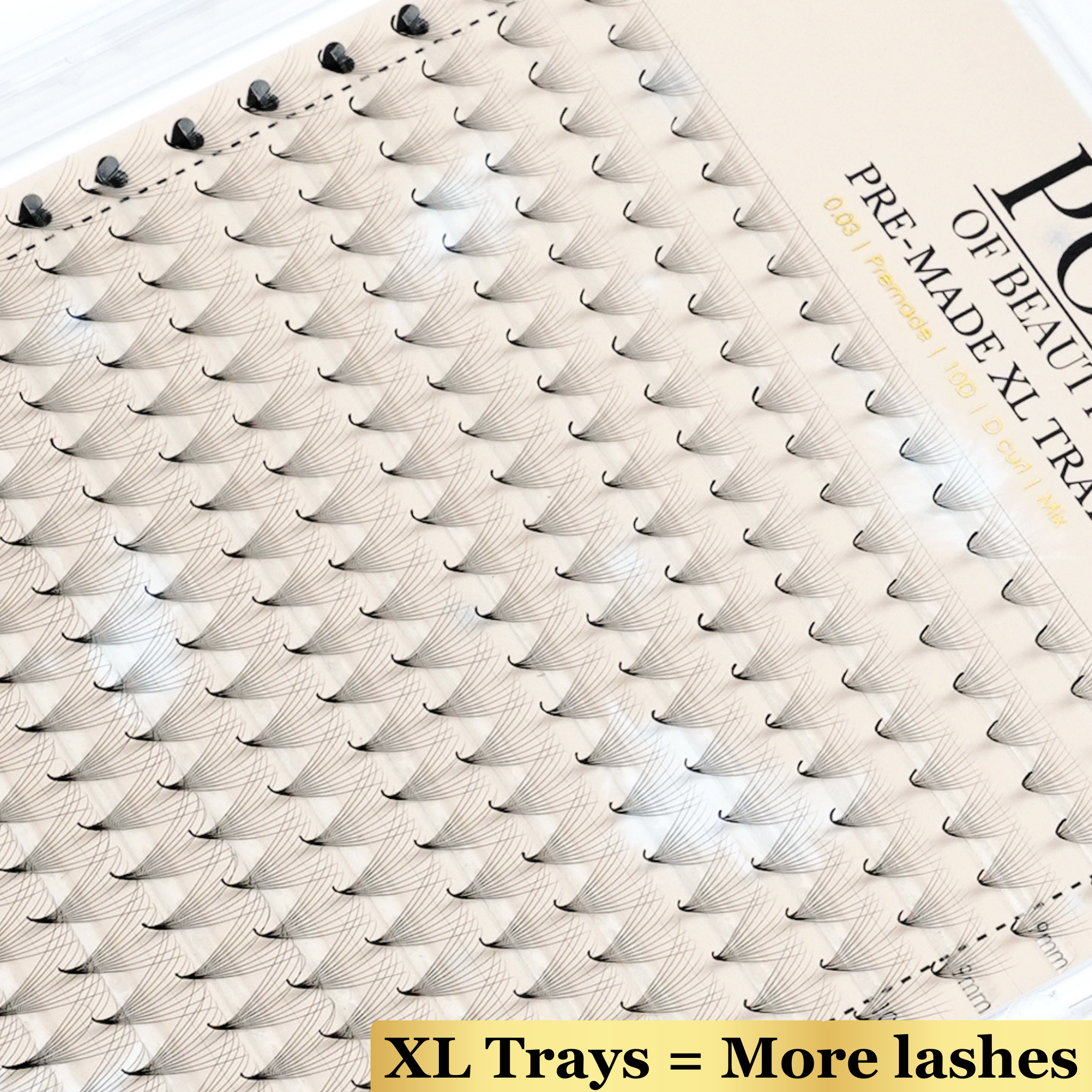 XL PRE-MADE Lash Trays 0.05