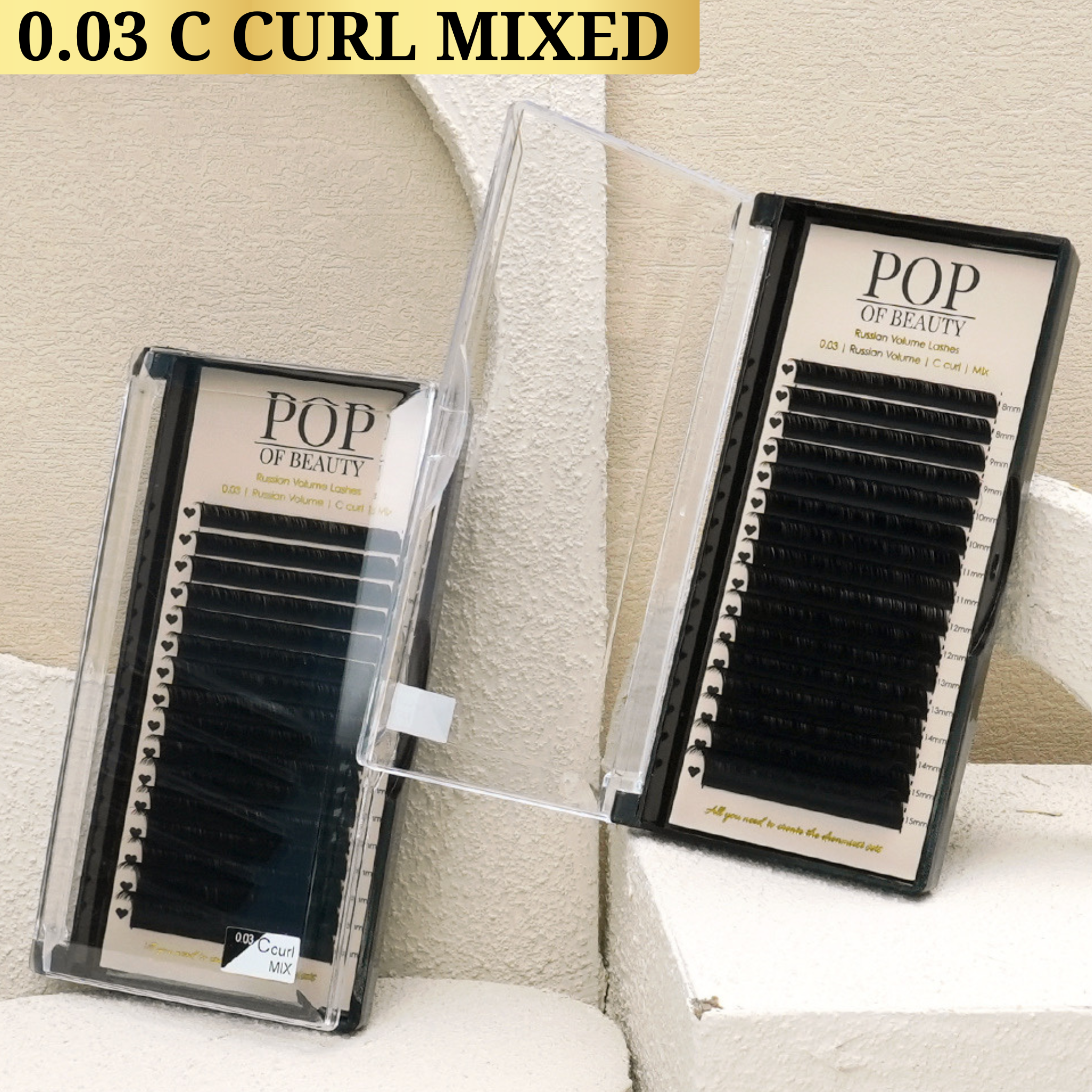 Mixed Length C Curl Russian Trays 0.03