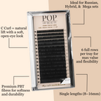 Single Length C Curl Russian Volume Trays - 0.03