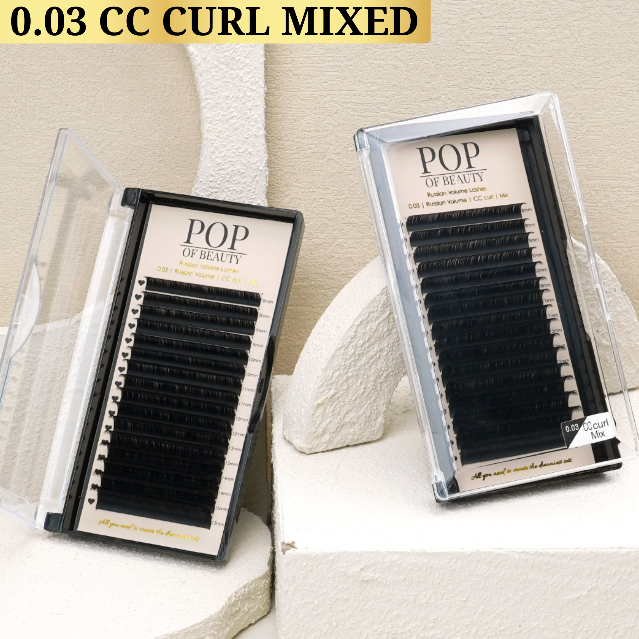 Mixed Length CC Curl Russian Trays 0.03