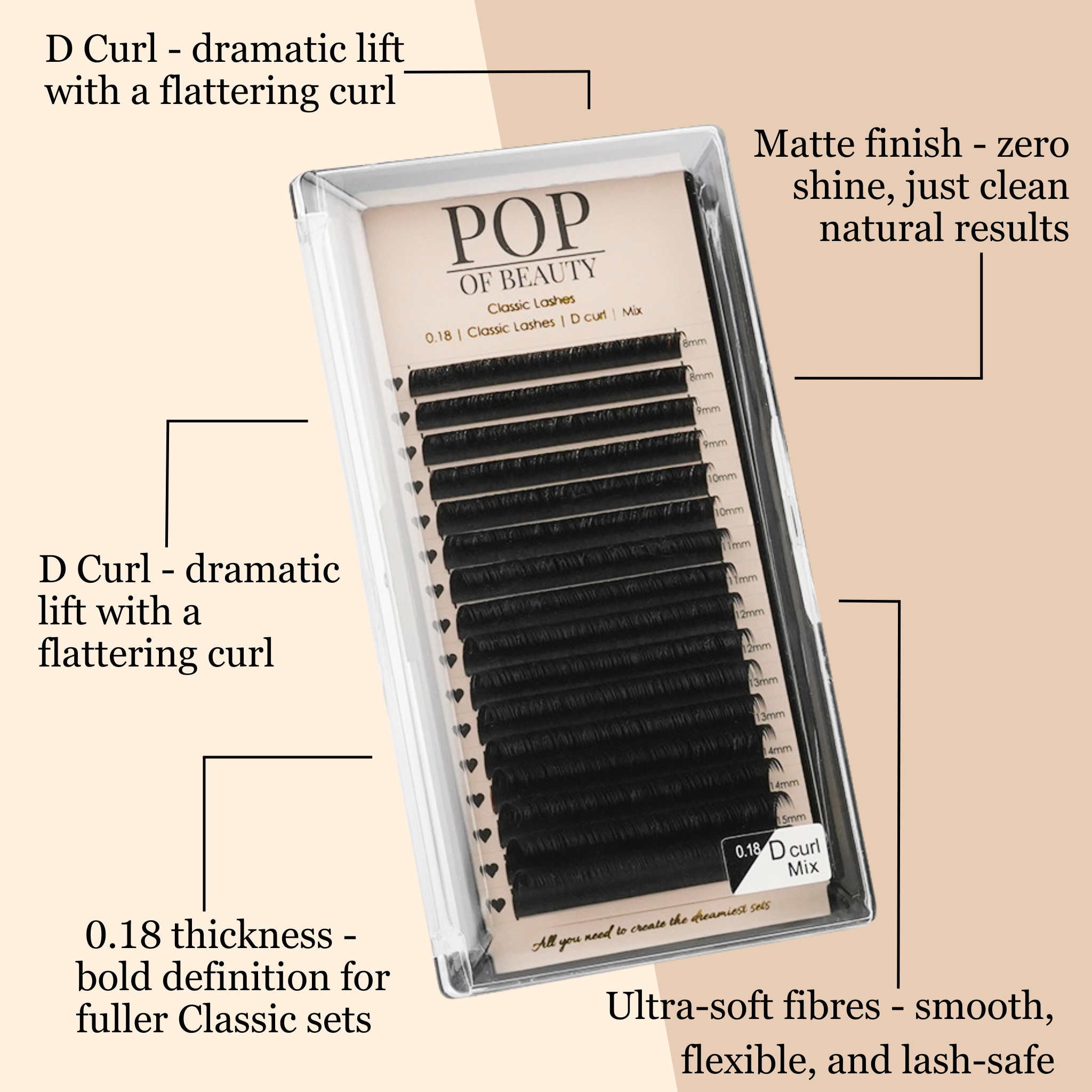 Mixed Length D Curl Classic Trays 0.18