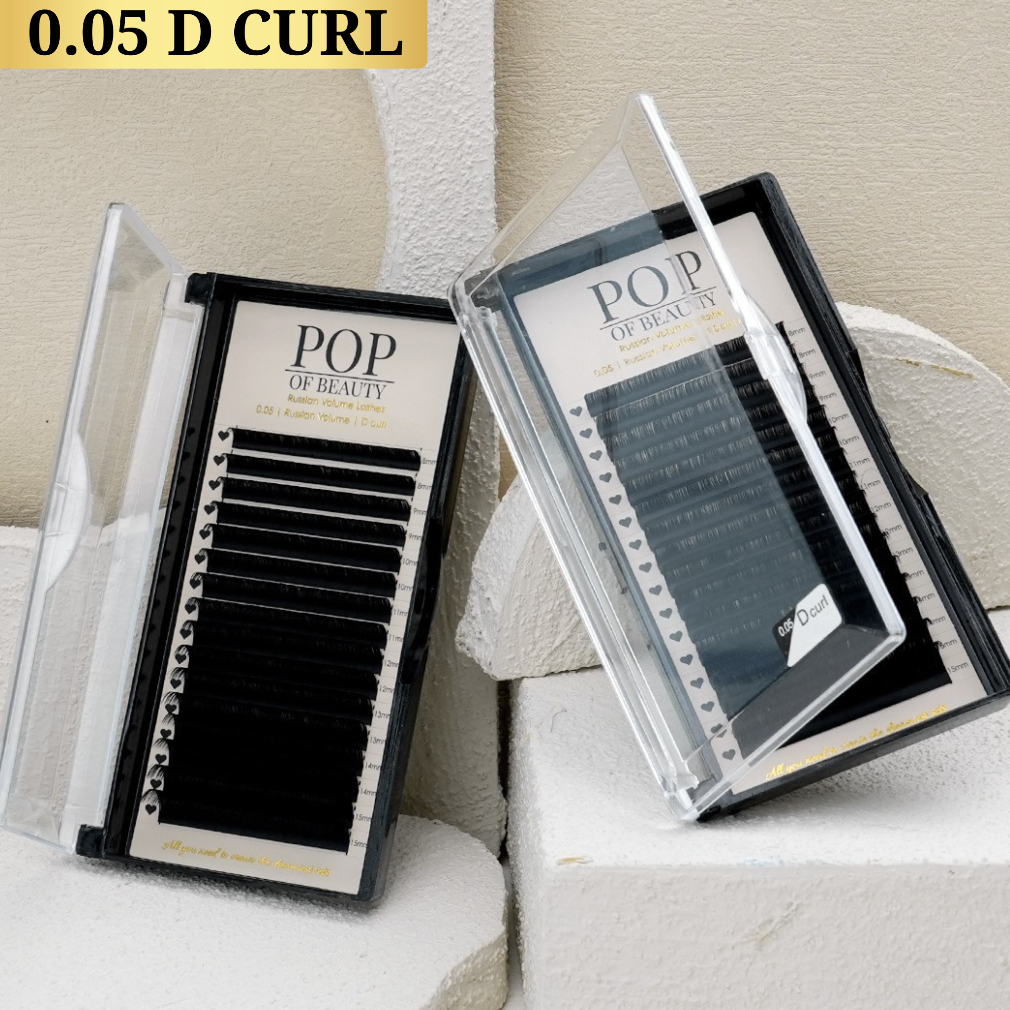 Single Length D Curl Russian Trays 0.05