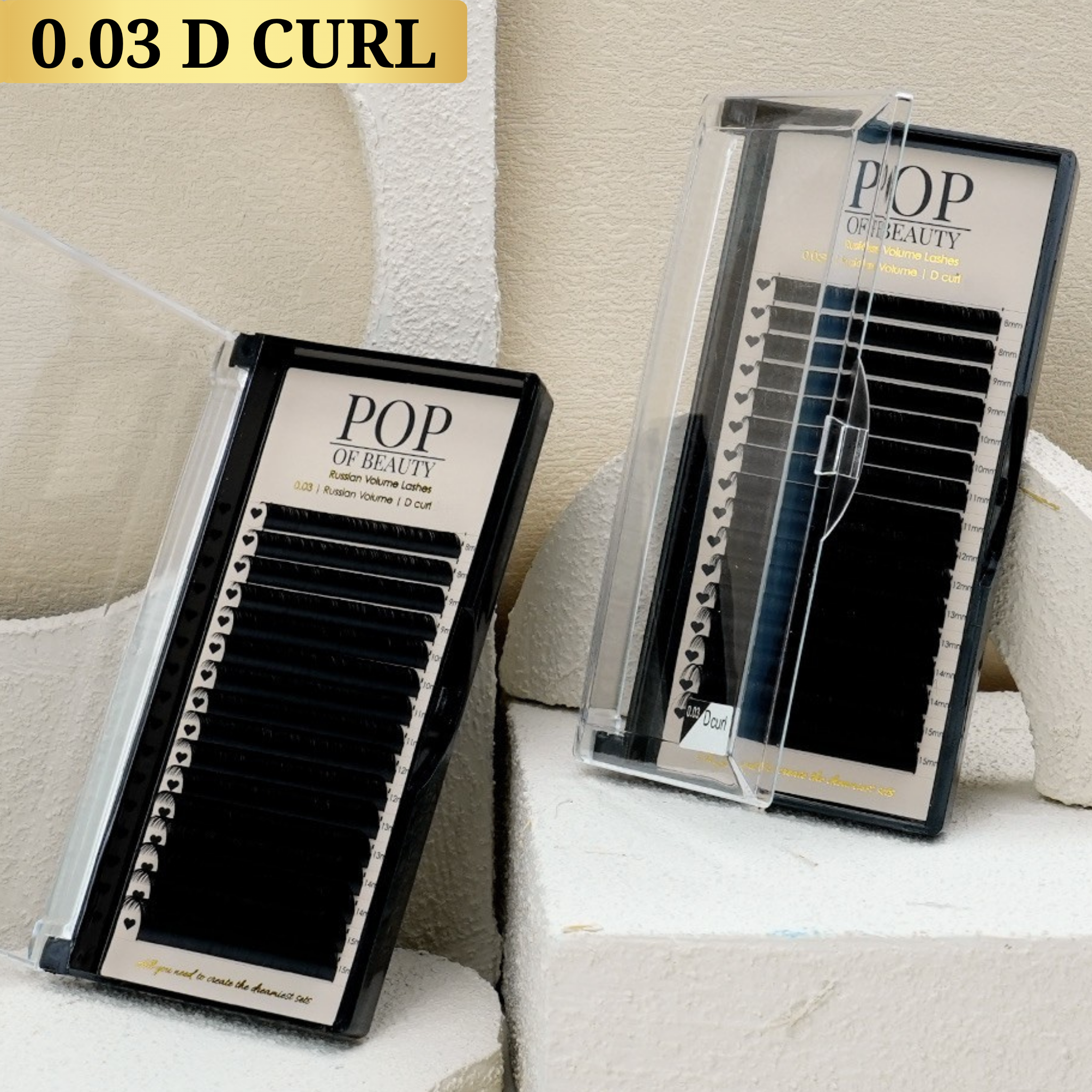 Single Length D Curl Russian Trays 0.03