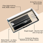 Single Length D Curl Russian Volume Trays - 0.03