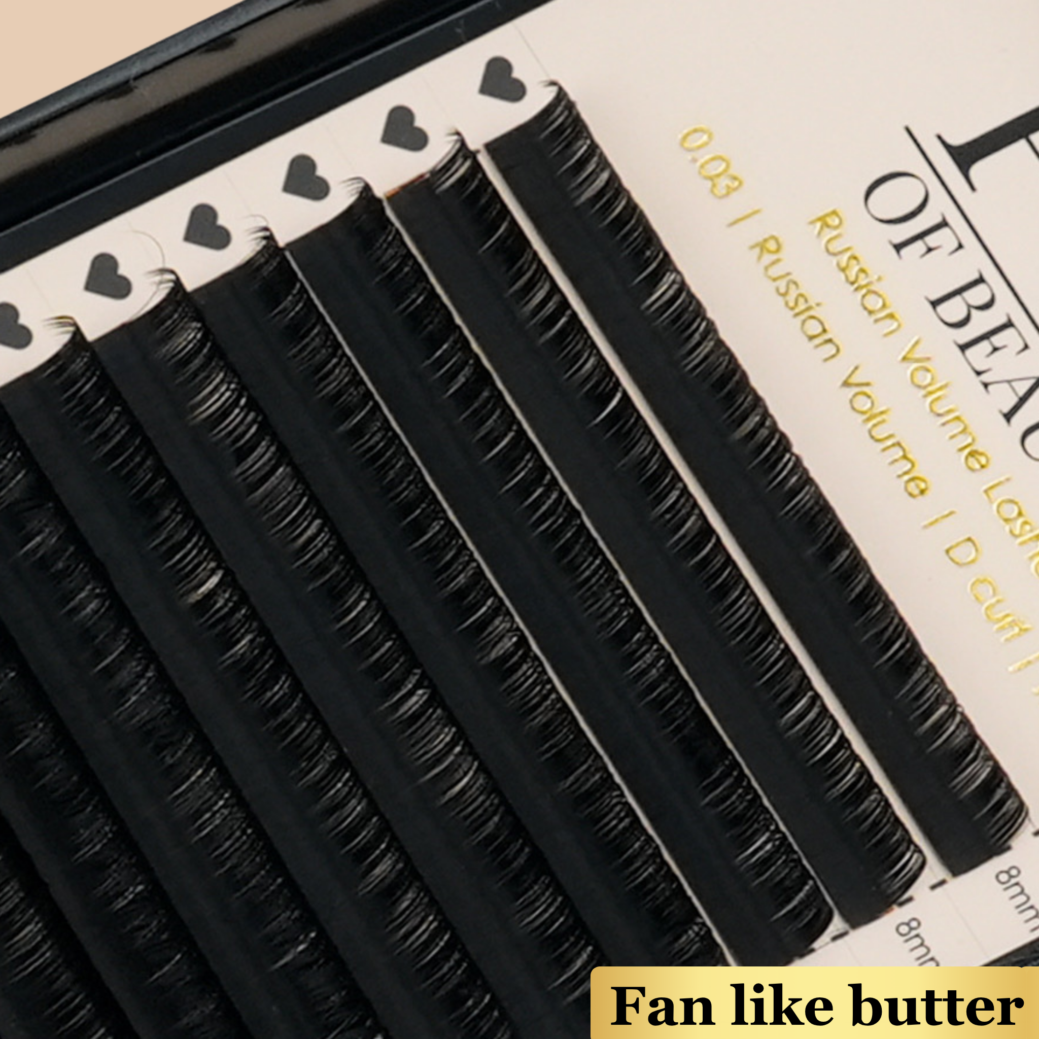 Single Length D Curl Russian Trays 0.03