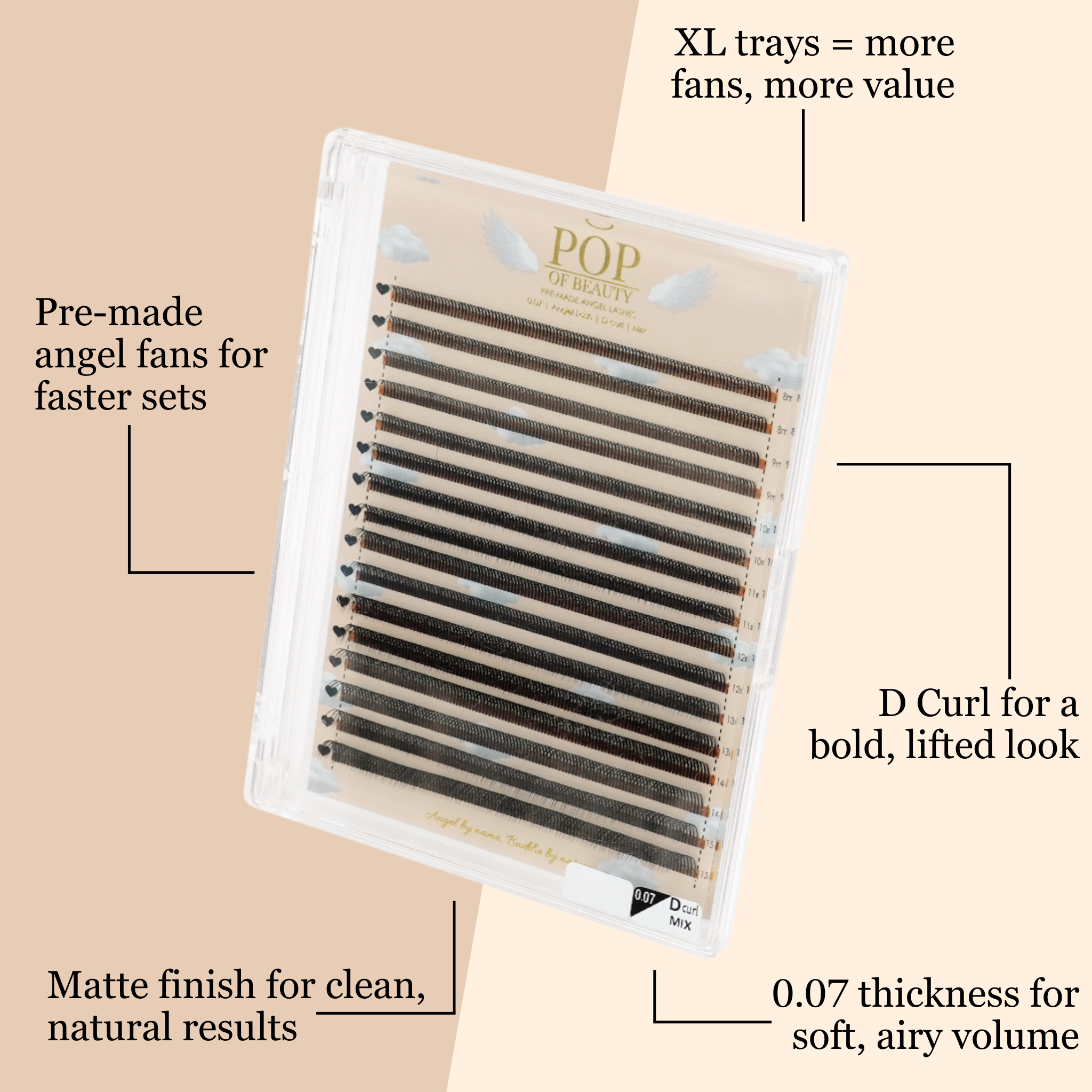XL Pre Made Angel lashes