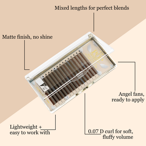 BROWN Pre-Made Angel Lashes