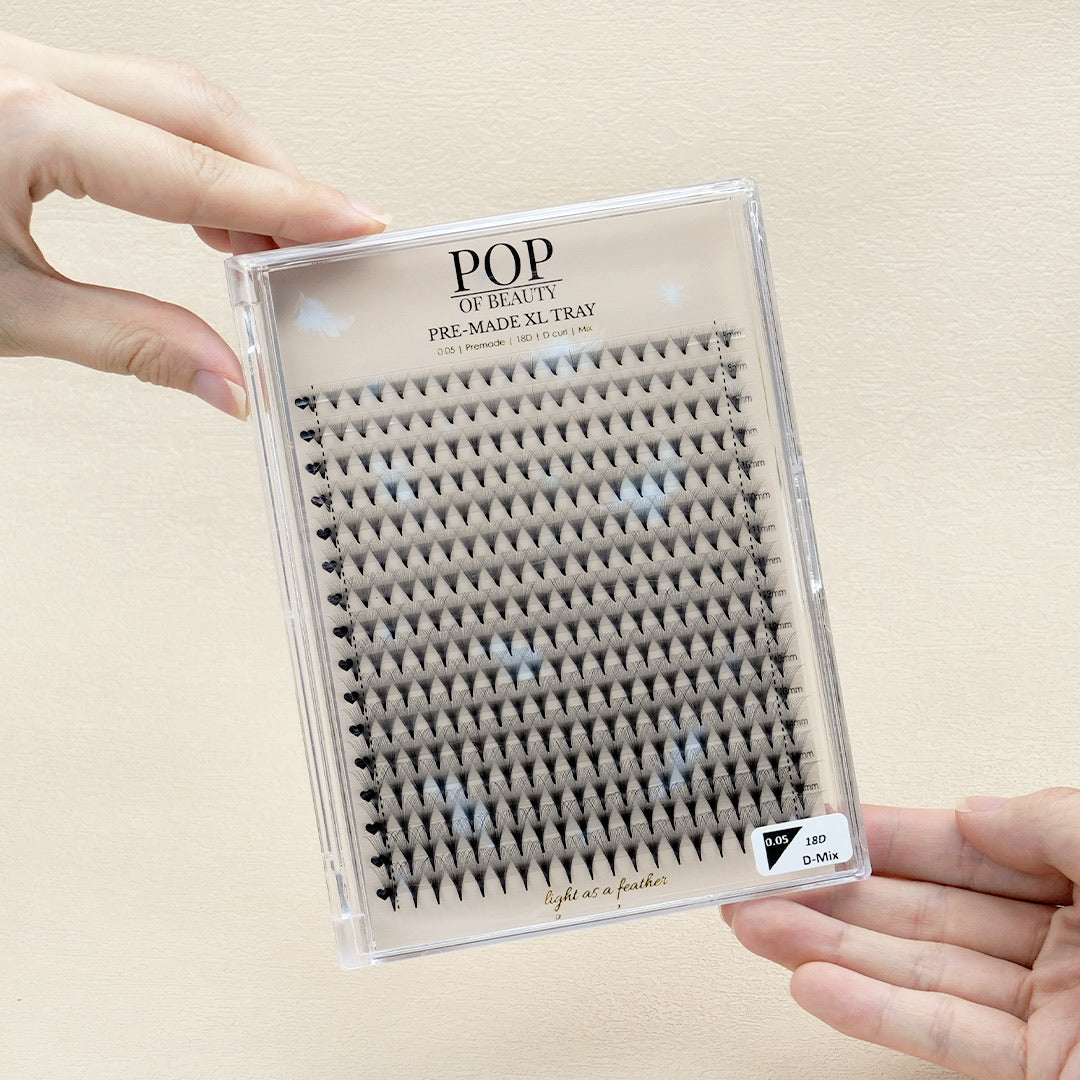XL Pre-Made 18D Lash Trays - 0.05