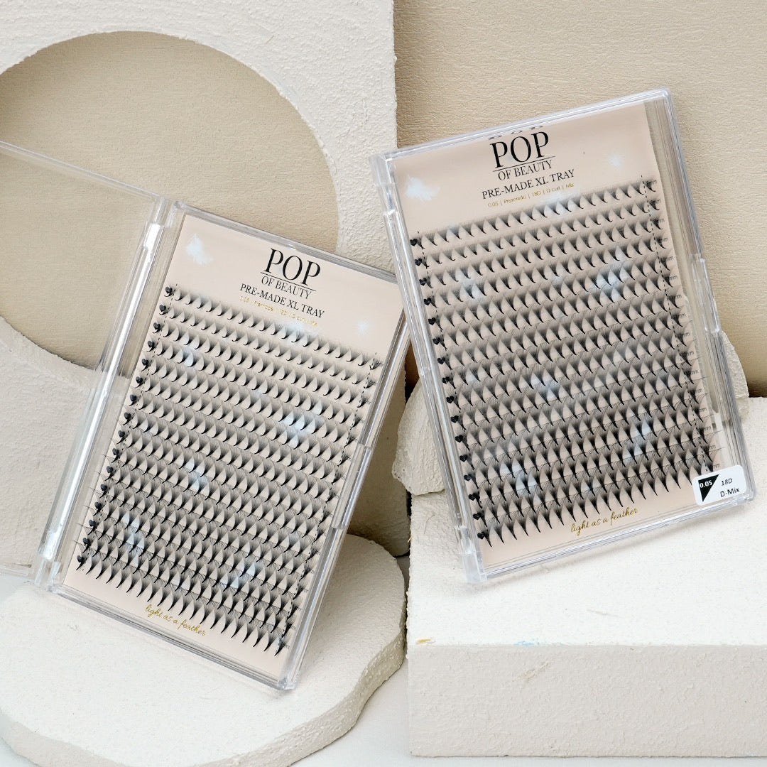 XL Pre-Made 18D Lash Trays - 0.05
