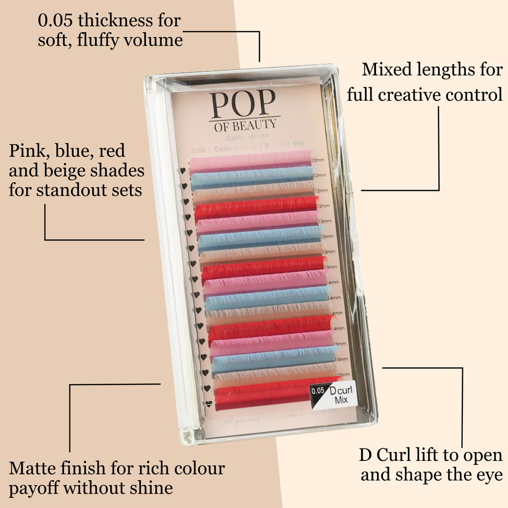 'POP of Colour' Mixed Length (0.05 D Curl)
