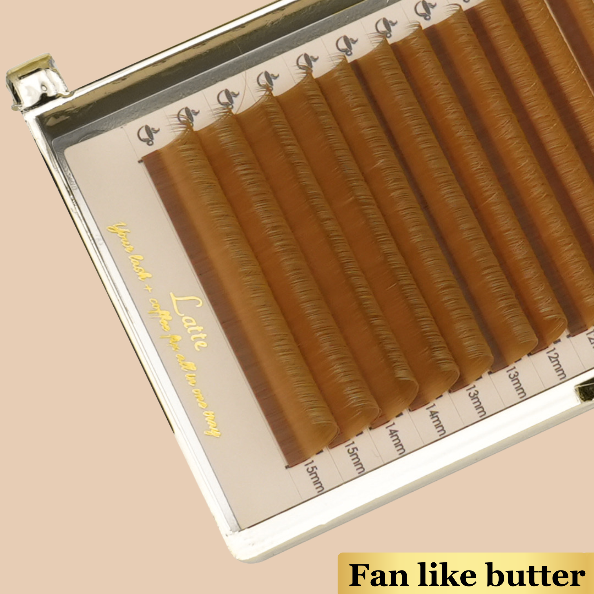 Mixed Length LATTE Light Brown D Curl Trays (0.05)