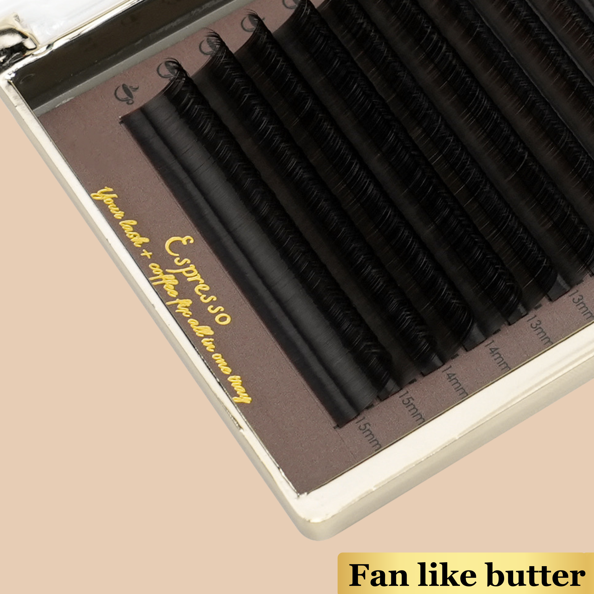Single Length ESPRESSO Black Brown D Curl Trays (0.05)