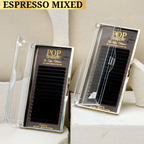 Mixed Length ESPRESSO Black-Brown D Curl Trays - 0.05