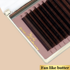 Mixed Length MOCHA Dark Brown D Curl Trays - 0.05