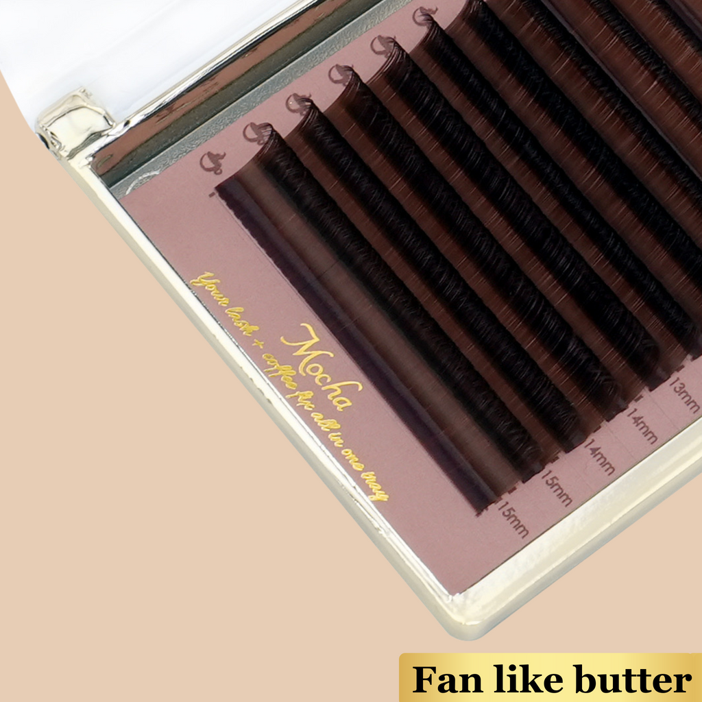Single Length MOCHA Dark Brown D Curl Trays (0.05)